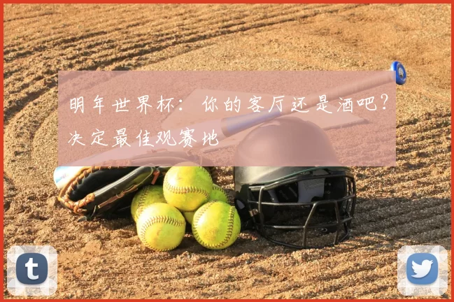 明年世界杯:你的客厅还是酒吧?决定最佳观赛地